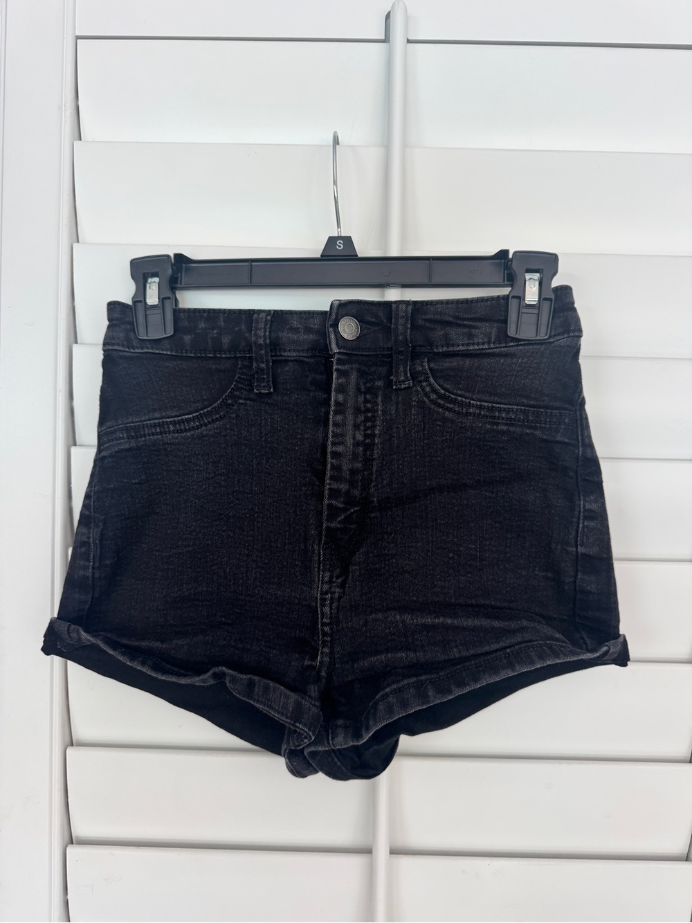 wild fable Black High-Rise Denim Shorts